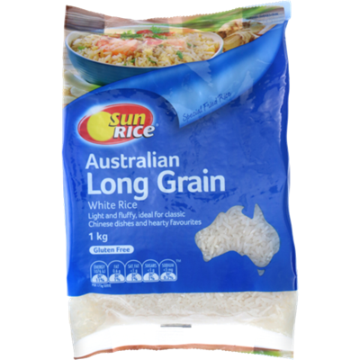 Picture of SUN RICE LONG GRAIN WHITE RICE 1KG