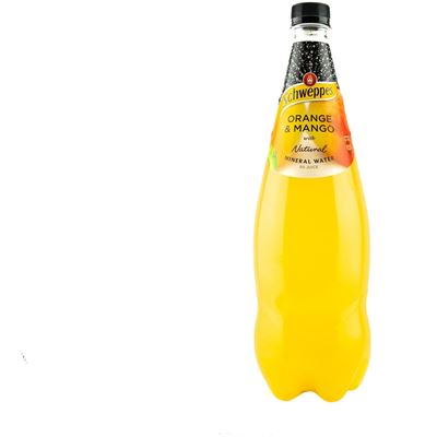 Picture of SCHWEPPES ORANGE & MANGO MINERAL WATER 1.1LT