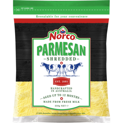 Picture of NORCO PARMESAN SHREDDED CHEESE 250G