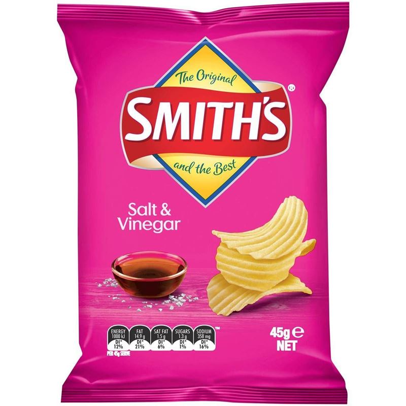 SMITHS SALT & VINEGAR CHIPS 45G Minchinbury Fruit Market