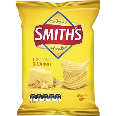 Picture of SMITHS CHEESE & ONION CHIPS 45G