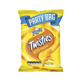 Picture of TWISTIES ZIGZAGS CHEDDER PARTY BAG CHIPS 125G