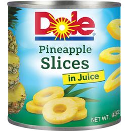 Picture of DOLE PINEAPPLE SLICES IN JUICE 432G