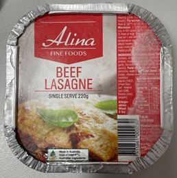 Picture of ALINA FINE FOODS BEEF LASAGNE 220G