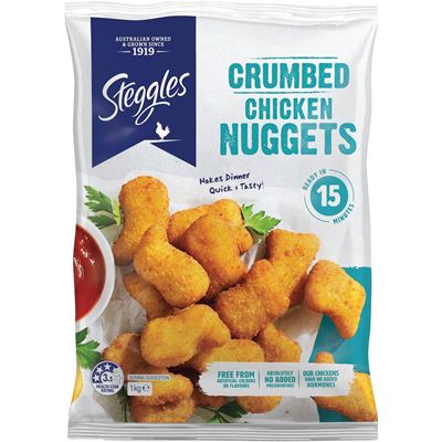 Picture of STEGGLES CRUMBED CHICKEN NUGGETS 1KG